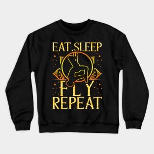 Eat Sleep Fly Repeat Aerial Yoga Silks Crewneck Sweatshirt